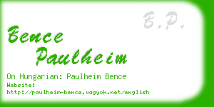 bence paulheim business card
